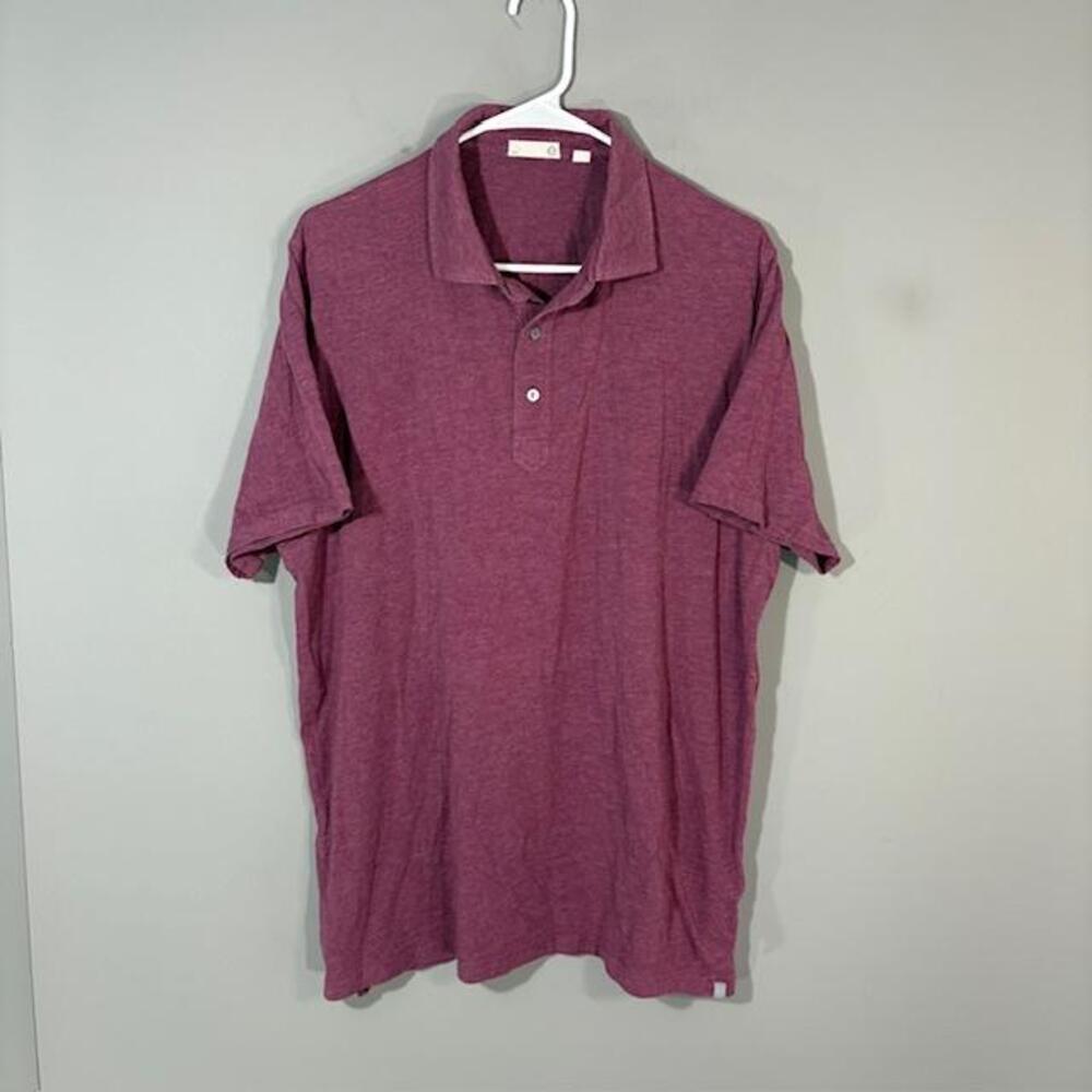 Tasc Performance Polo Shirt Mens XL Purple Solid Golf Performance Stretch Top